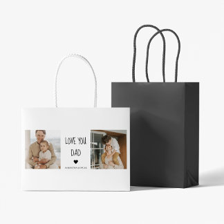 Grand Sac Cadeau Photo & Love You Dad Cadeau