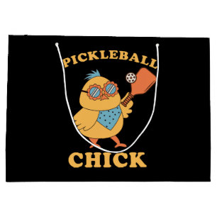 Grand Sac Cadeau Pickleball Chick - rétro