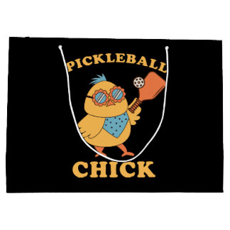 Grand Sac Cadeau Pickleball Chick - rétro