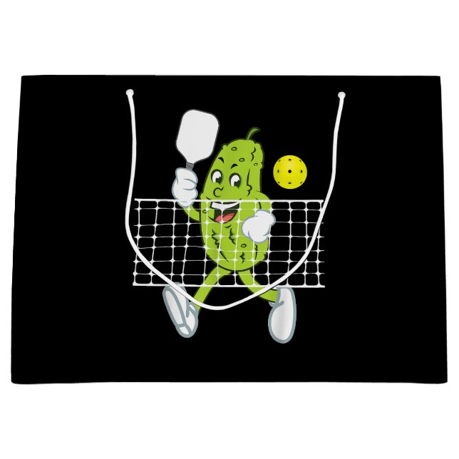 Grand Sac Cadeau Pickleball Jouer - Drôle Pickleball Paddle (Devant)