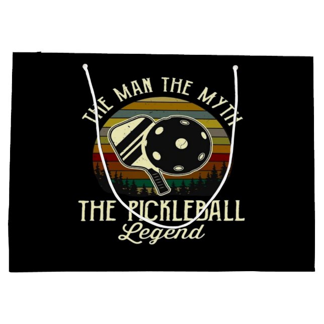 Grand Sac Cadeau Pickleball - L'Homme, Le Mythe, La Légende (Dos)