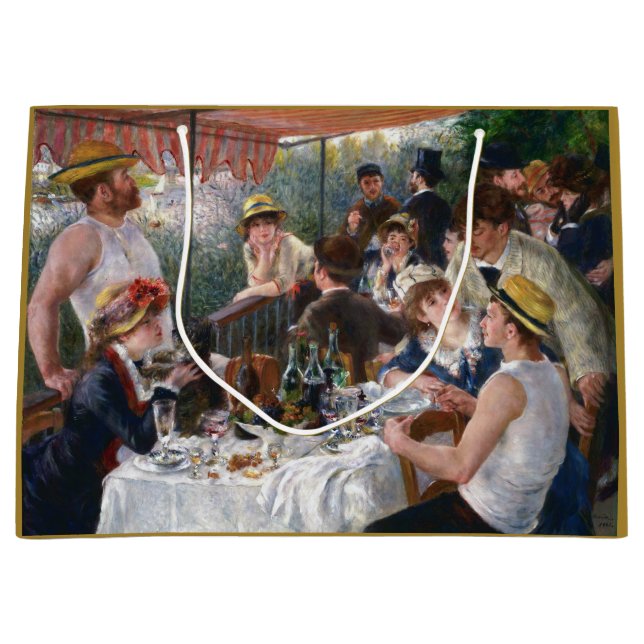 Grand Sac Cadeau Pierre-Auguste Renoir - Déjeuner de la fête nautiq (Devant)