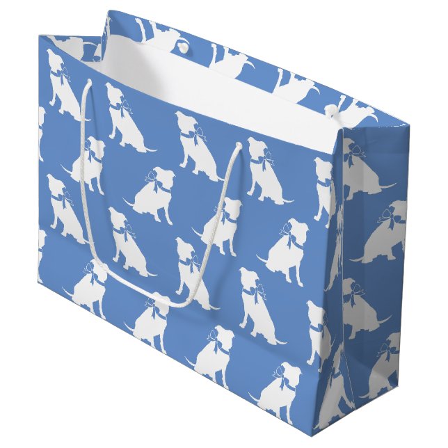 Grand Sac Cadeau Pit Bull Chien Puppy Pitbull (Devant Angle)