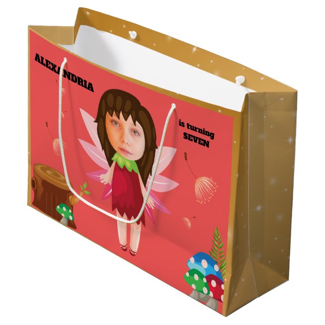 Grand Sac Cadeau Pixie magique fée enchantée Nouveaux enfants amusa (Devant Angle)
