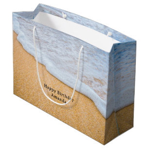 Grand Sac Cadeau Plage de sable avec Surf en mousse Anniversaire