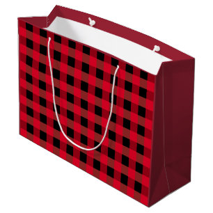 Grand Sac Cadeau Plaid de Buffalo