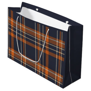 Grand Sac Cadeau Plaid rustique Noël/hiver