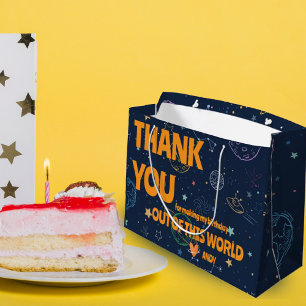 Grand Sac Cadeau Planètes & Etoiles Anniversaire Fête Favoriser le