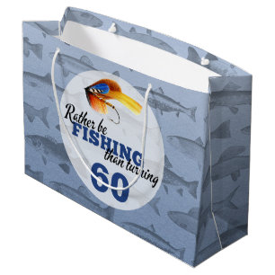 Grand Sac Cadeau Plutôt Pêcher Fête d'anniversaire personnalisée