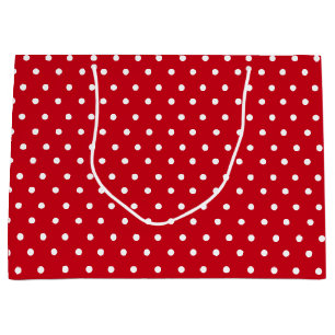 Grand Sac Cadeau Point Polka rouge