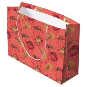 Grand Sac Cadeau Poissons sur corail vivant arrière - plan