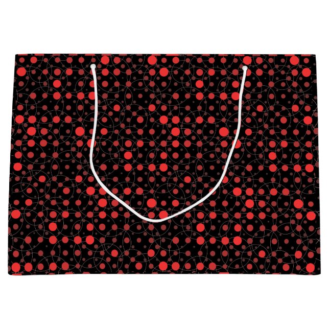 Grand Sac Cadeau Polka Dot 01A.Rouge Black BG (Devant)