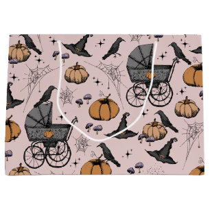 Grand Sac Cadeau Porte-bébé gothique Halloween rose