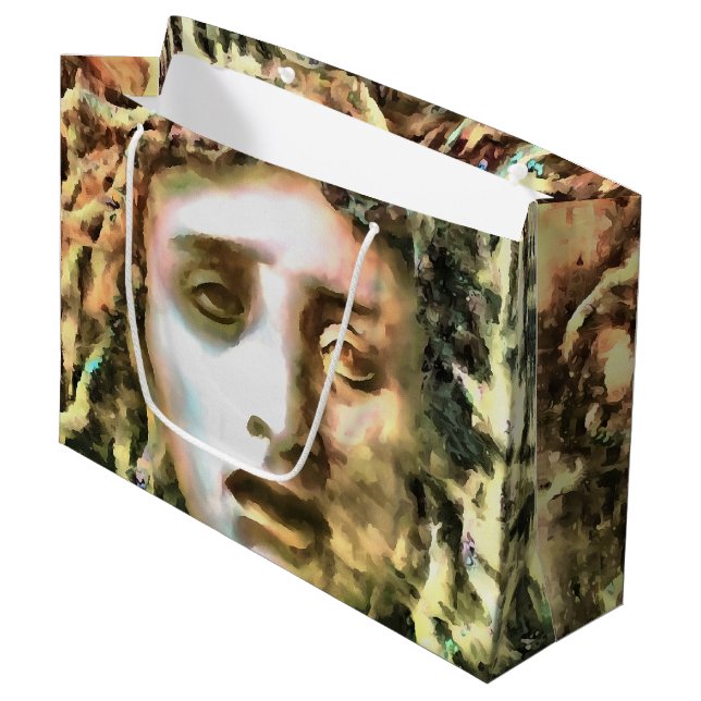Grand Sac Cadeau Portrait de Medusa d'un Gorgon (Devant Angle)