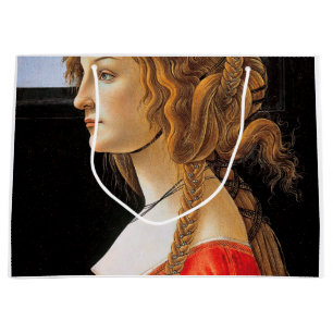 Grand Sac Cadeau Portrait d'une dame, Sandro Botticelli