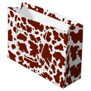 Grand Sac Cadeau Poster de animal de rodéo de la peau de vache Brow