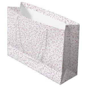 Grand Sac Cadeau Pots de pois rose et violet doux au Berry