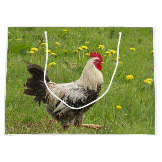 Grand Sac Cadeau poulet, coq, animal, oiseau, ferme, agriculture,