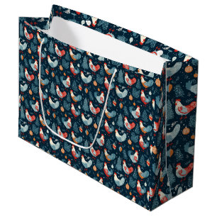 Grand Sac Cadeau Poulet de Noël