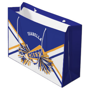 Grand Sac Cadeau Pour les Chevaliers - Blanc, Bleu et Or - Grand