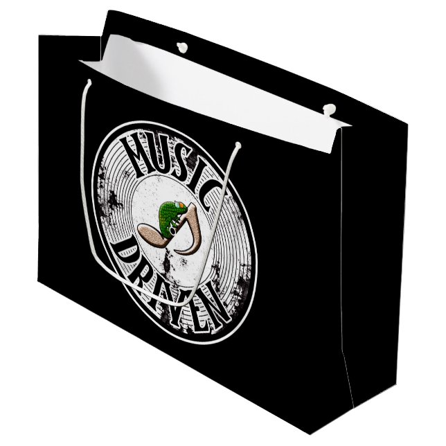 Grand sac cadeau pour musique (Devant Angle)