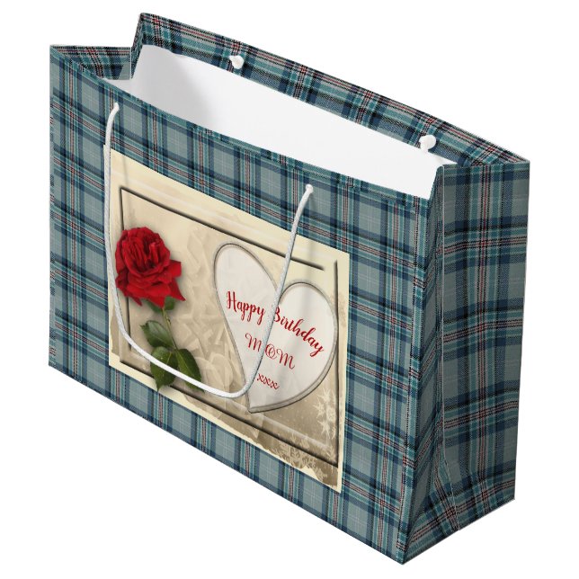 Grand Sac Cadeau Princesse Diana Memorial Tartan (Devant Angle)