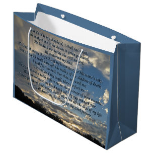 Grand Sac Cadeau Psaume 23 Belle Bible Verse Christian