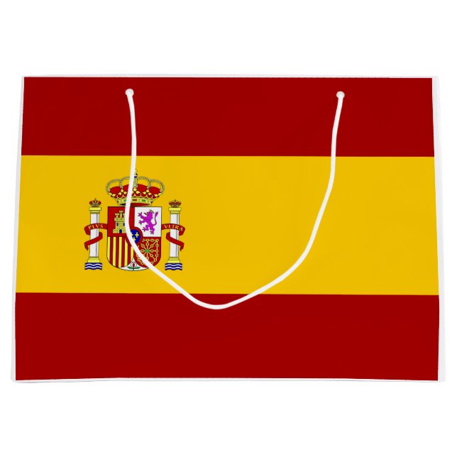 Grand Sac Cadeau Qualité du drapeau espagnol (Devant)