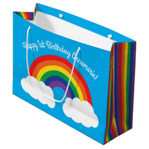 Grand Sac Cadeau Rainbow Cute Kid's Birthday Party