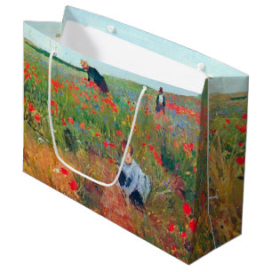 Grand Sac Cadeau Ramasser les fleurs dans un champ, Mary Cassatt