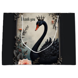 Grand Sac Cadeau Rare comme un cygne noir, éternel comme l'amour vr