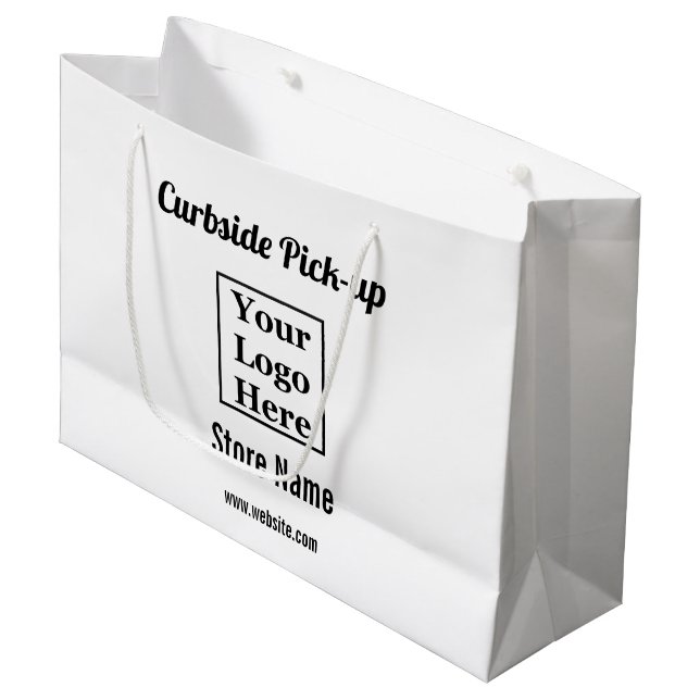 Grand Sac Cadeau Récupération en ville sur votre logo (Devant Angle)