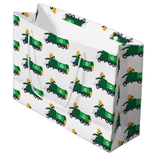 Grand Sac Cadeau Recyclage Camion à ordures