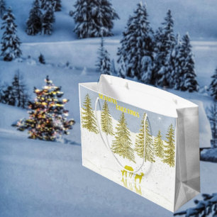 Grand Sac Cadeau Reflet de cerf