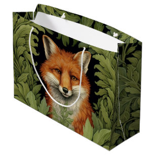 Grand Sac Cadeau Renard Art nouveau dans la forêt