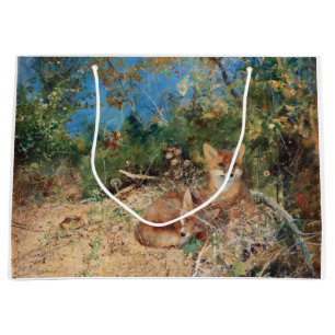 Grand Sac Cadeau Renards, Bruno Liljefors