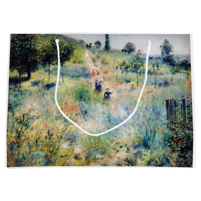 Grand Sac Cadeau Renoir - Chemin menant à travers l'herbe haute (Devant)