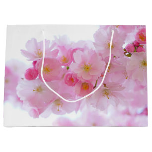 Grand Sac Cadeau Ressort - fleurs de cerisier