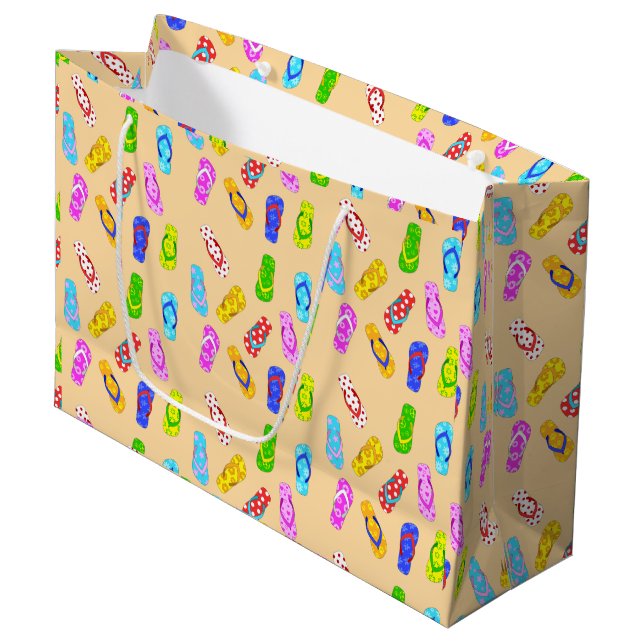 Grand Sac Cadeau Retourner le Motif (Devant Angle)