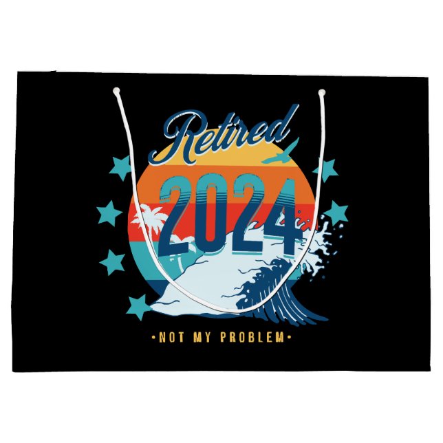 Grand Sac Cadeau Retraite officielle 2024 (Dos)