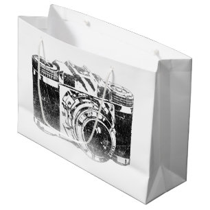Grand Sac Cadeau Rétro appareil-photo des années 50