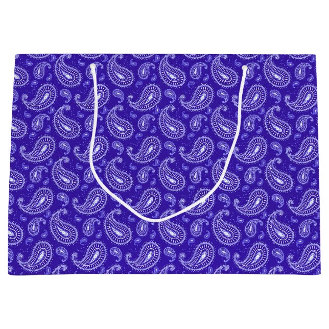 Grand Sac Cadeau Rétro bandanna/Bandana de Paisley (Devant)