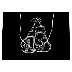 Grand Sac Cadeau Retro Love White Boxer Gants Cadeaux Boxer Cadeau