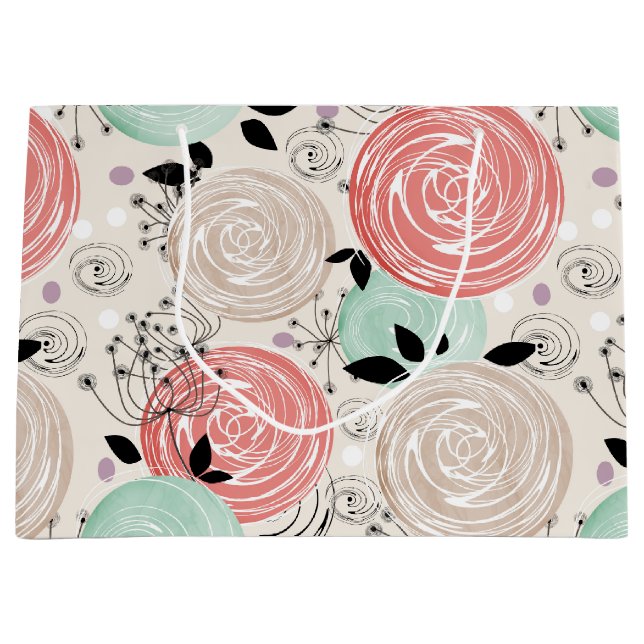 Grand Sac Cadeau Rétro, rose (Devant)