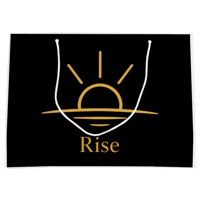 Grand Sac Cadeau Rise — Minimalist Sunrise (Devant)
