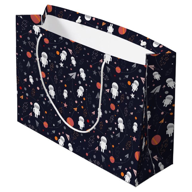 Grand Sac Cadeau Rocket Planet Star (Dos Angle)