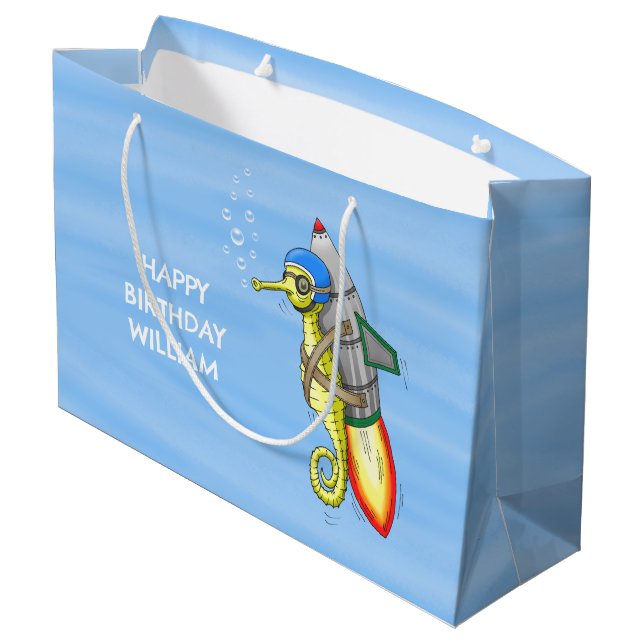 Grand Sac Cadeau Rocket Seahorse (Dos Angle)