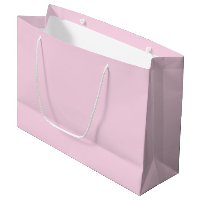 Grand Sac Cadeau Rose Clair (Devant Angle)