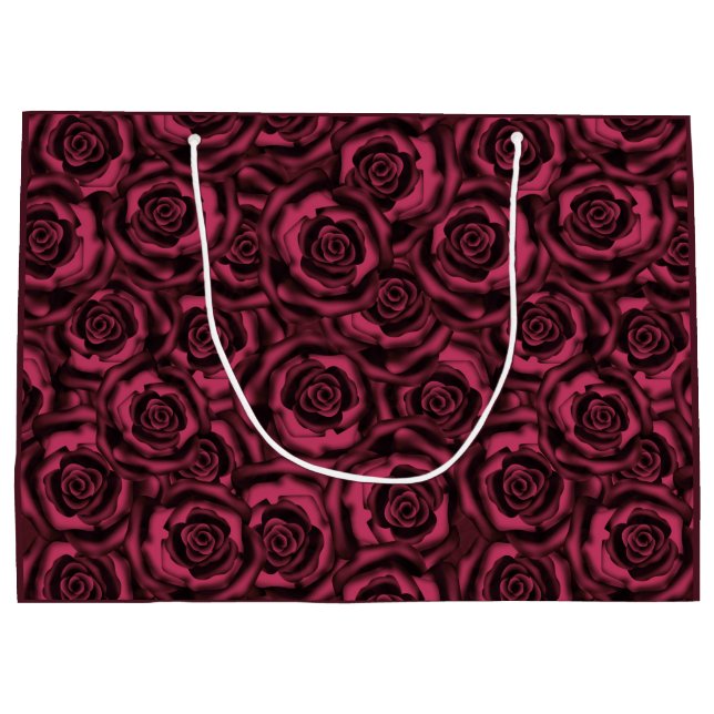 Grand Sac Cadeau Rose de Bourgogne (Dos)