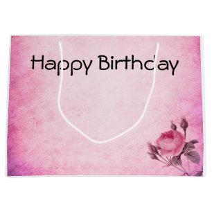 Grand Sac Cadeau Rose de la Saint Valentin